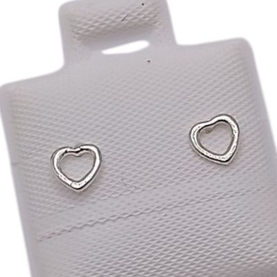 BROQUEL CORAZON LISO  PLATA .925