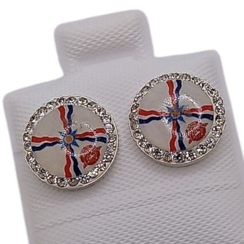 BROQUEL ESTRELLA EN ACETATO CON CRISTALES PLATA .925