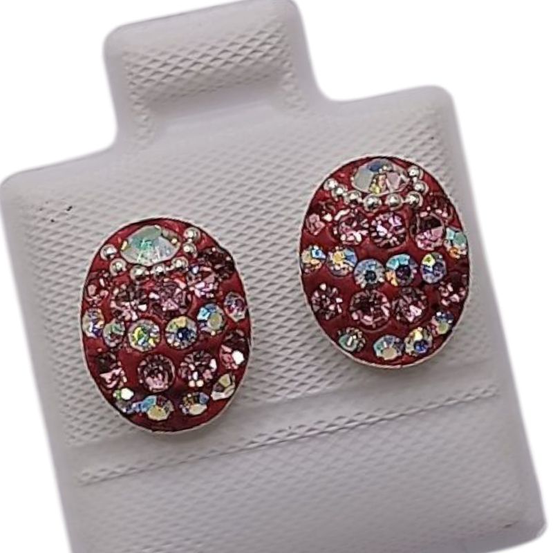BROQUEL ARTESANAL OVALADO ROSA PLATA .925
