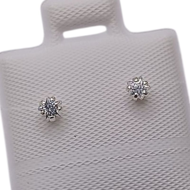 BROQUEL RECTO  ESTRELLA 2MM PLATA .925