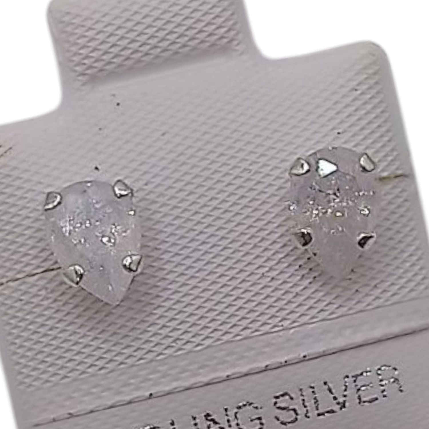 BROQUEL GOTA ICE 6 MM . -Blanco PLATA .925