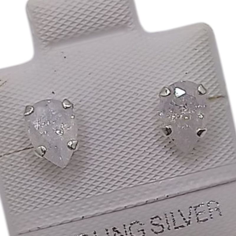 BROQUEL GOTA ICE 6 MM . -Blanco PLATA .925
