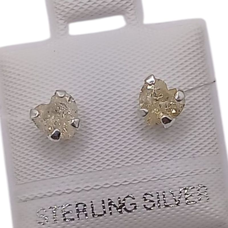 BROQUEL CORAZON ICE 5 MM -AM PLATA .925