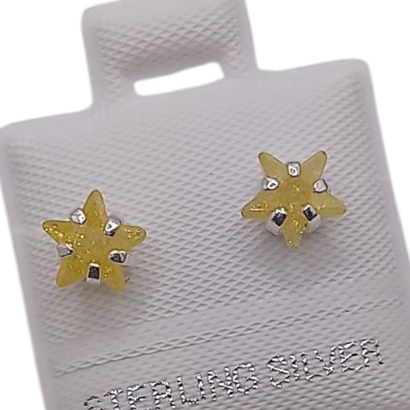 BROQUEL ESTRELLA ICE 6 MM. PLATA .925