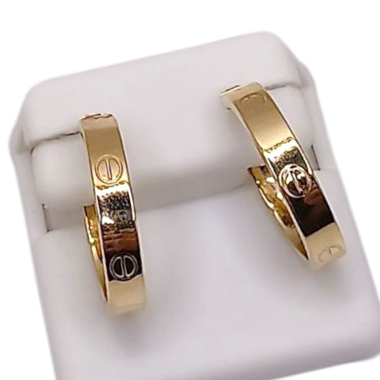 ARRACADA FANCY 2 CM, 4 MM ANCHO, ORO 10K