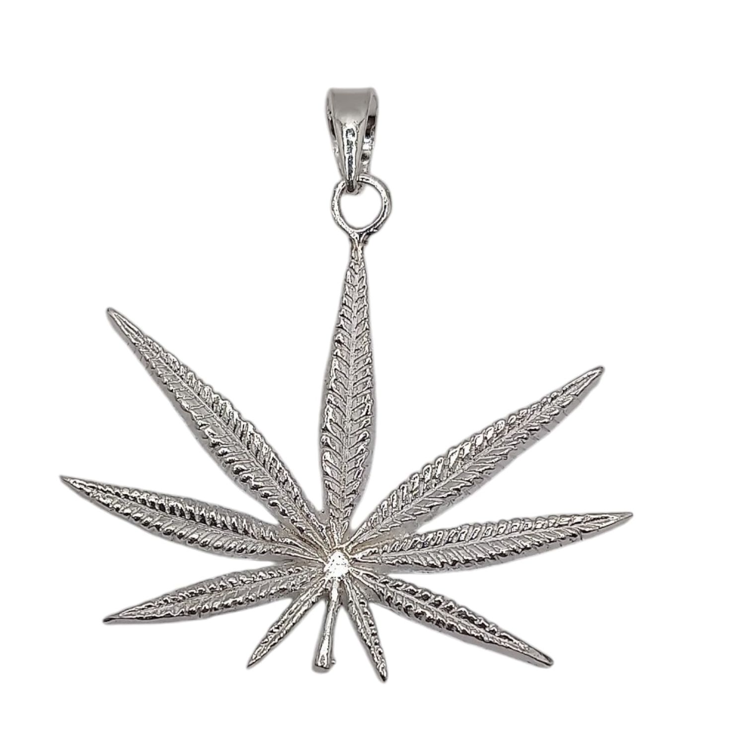 DIJE HOJA CAN 3.5 CM  PLATA .925