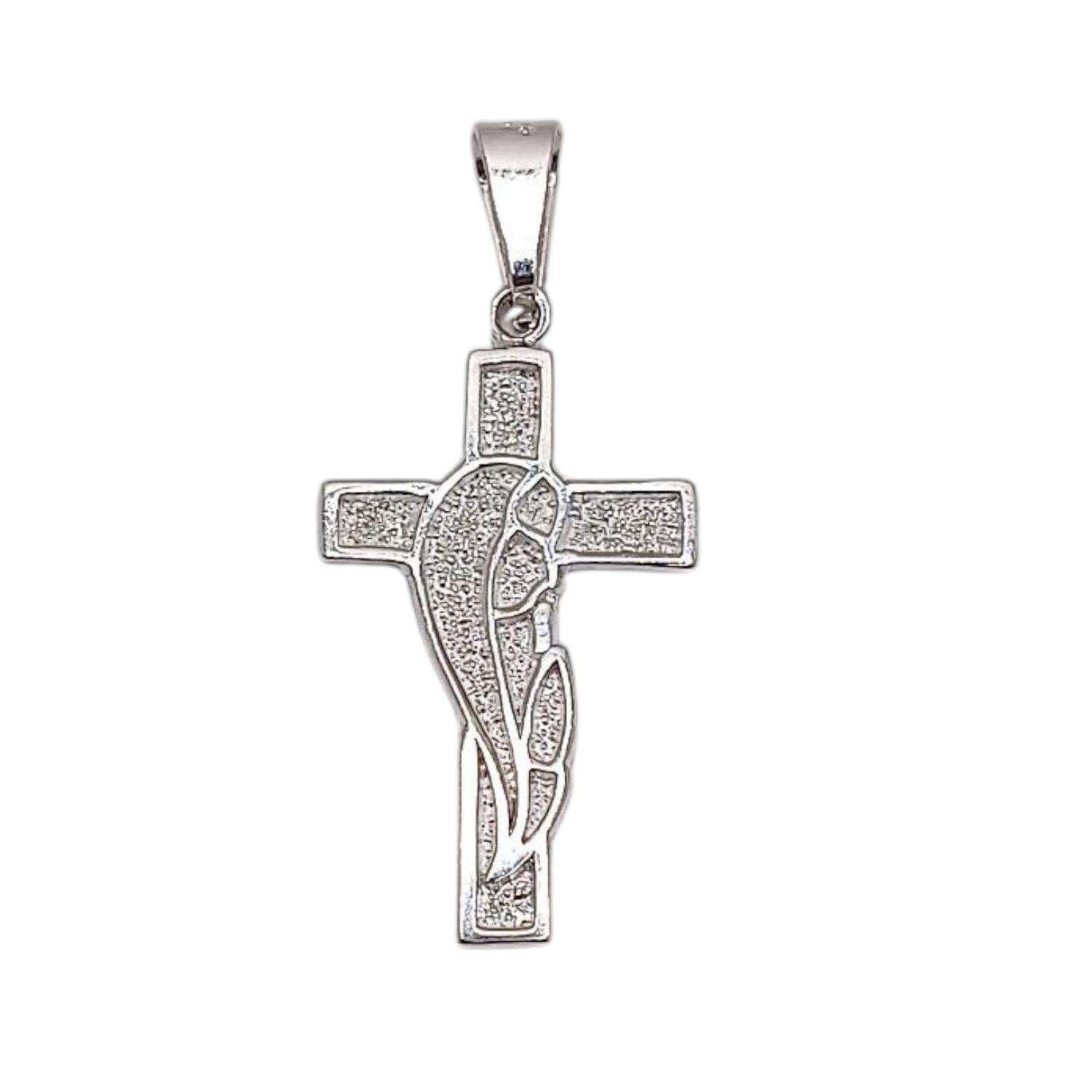 DIJE CRUZ CON VIRGEN DIFERENTES TAMAÑOS PLATA .925