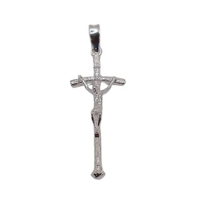 DIJE CRISTO PAPAL 4.5 CM LARGO TOTAL PLATA .925