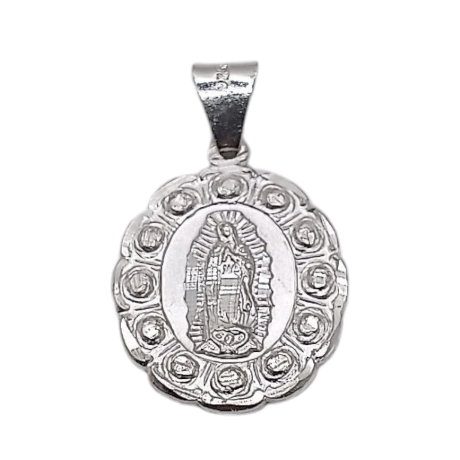 MEDALLA VIRGEN DE GPE 2.5 CM PLATA .925