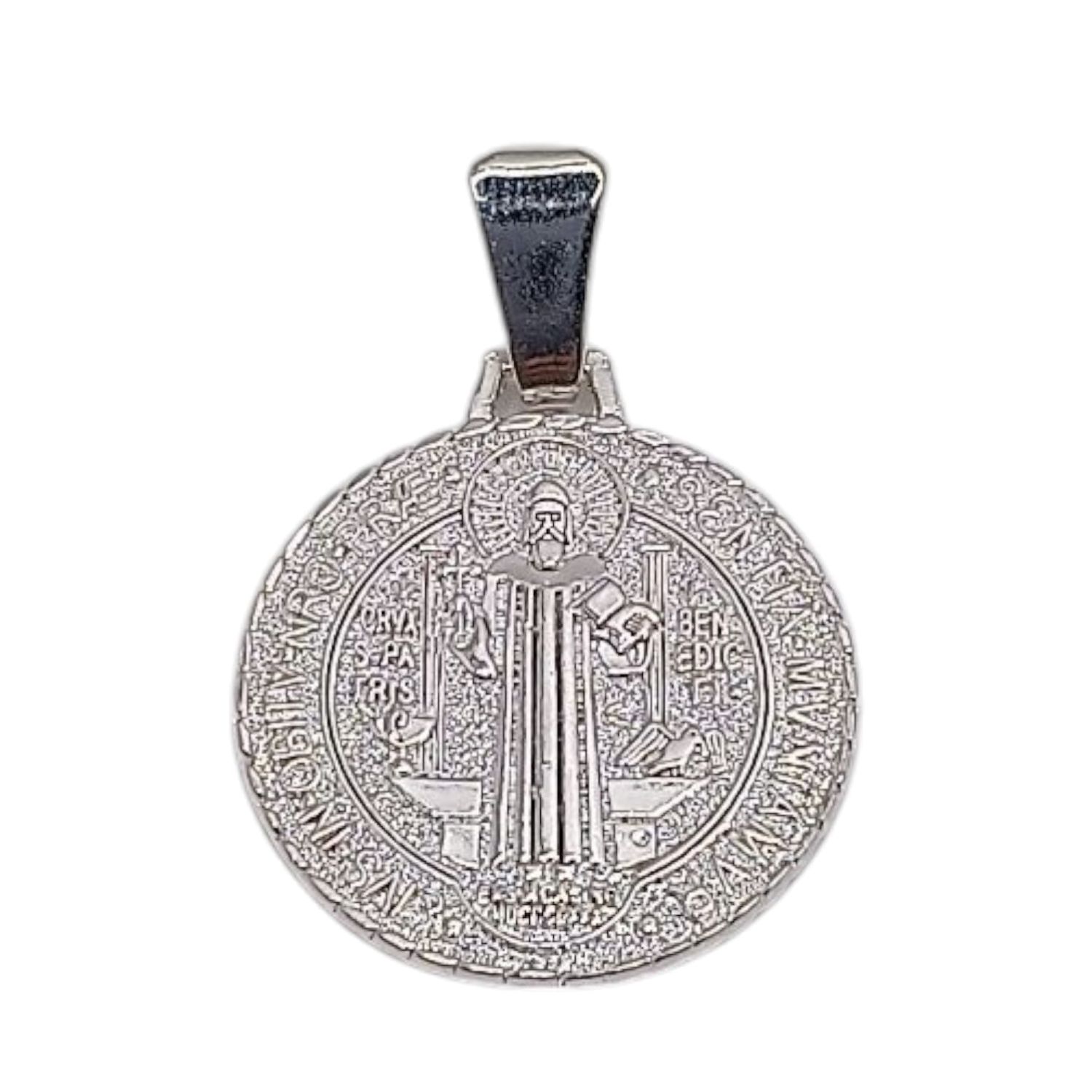 Medalla San Benito 2 cm PLATA .925