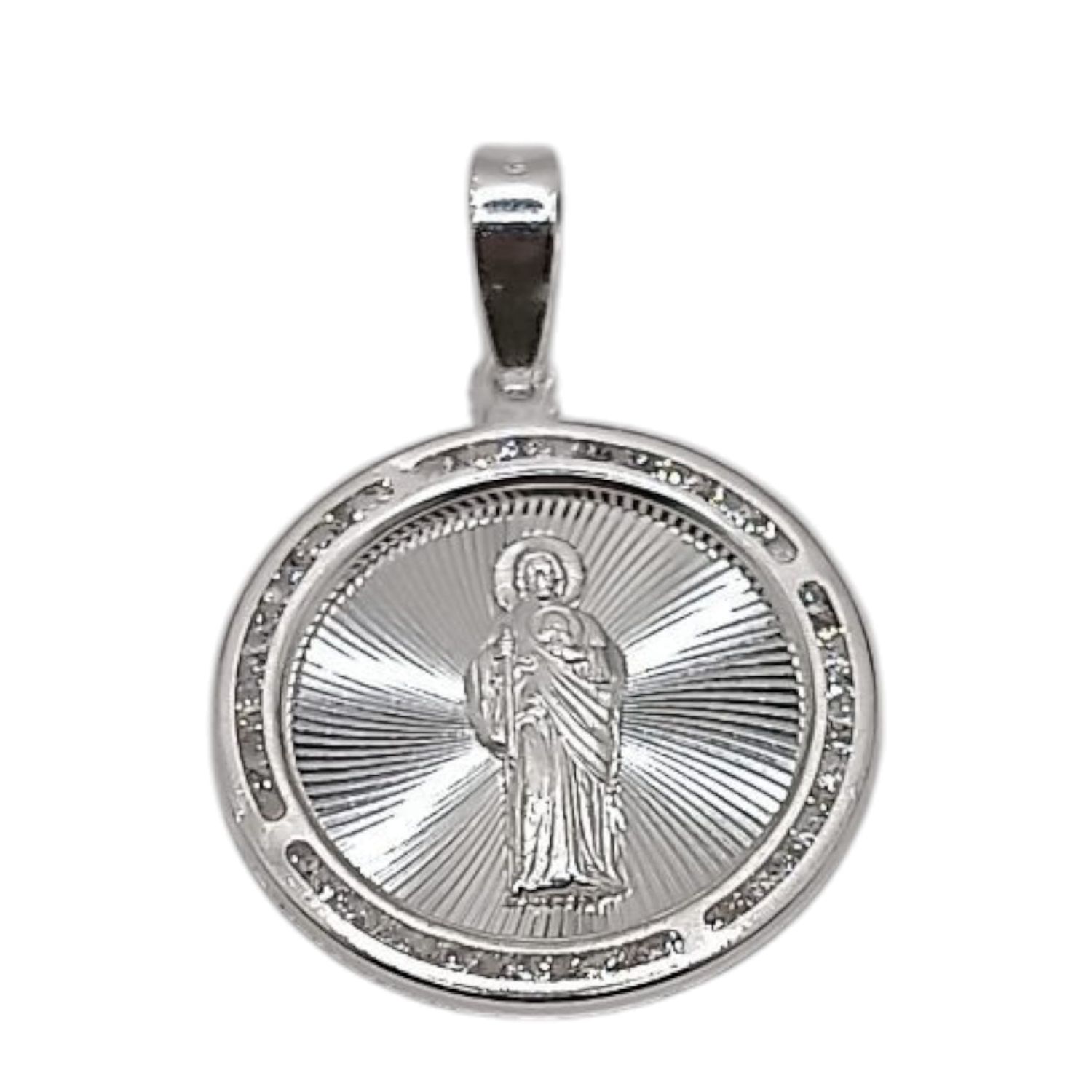 MEDALLA SAN JUDAS T  2.5 CM PLATA .925