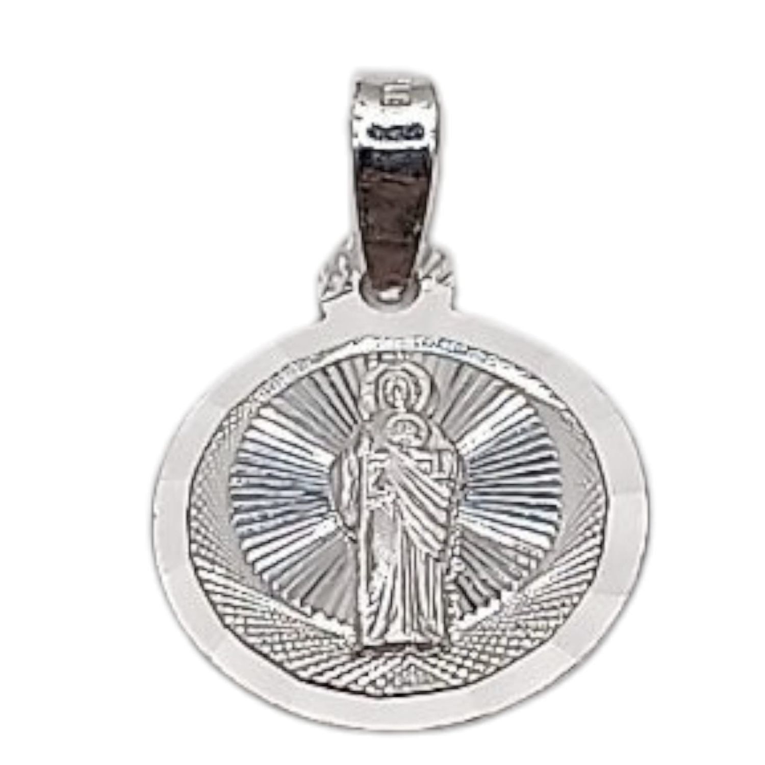 MEDALLA REDONDA SAN JUDAS T 2 CM PLATA .925