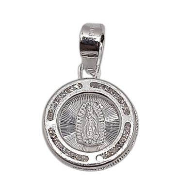 MEDALLA VIRGEN DE GPE 1.5 CM PLATA .925