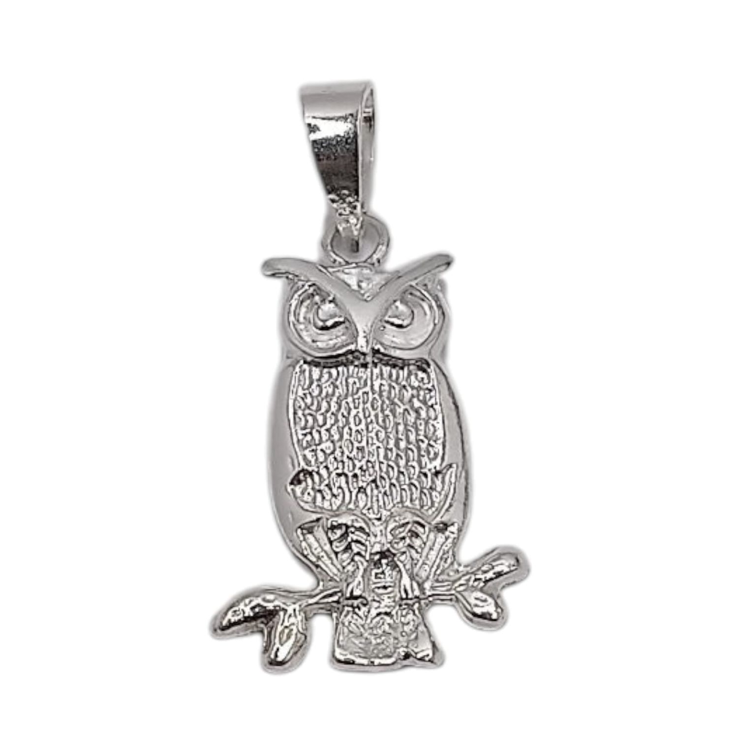 DIJE DE BUHO 3 CM  PLATA .925
