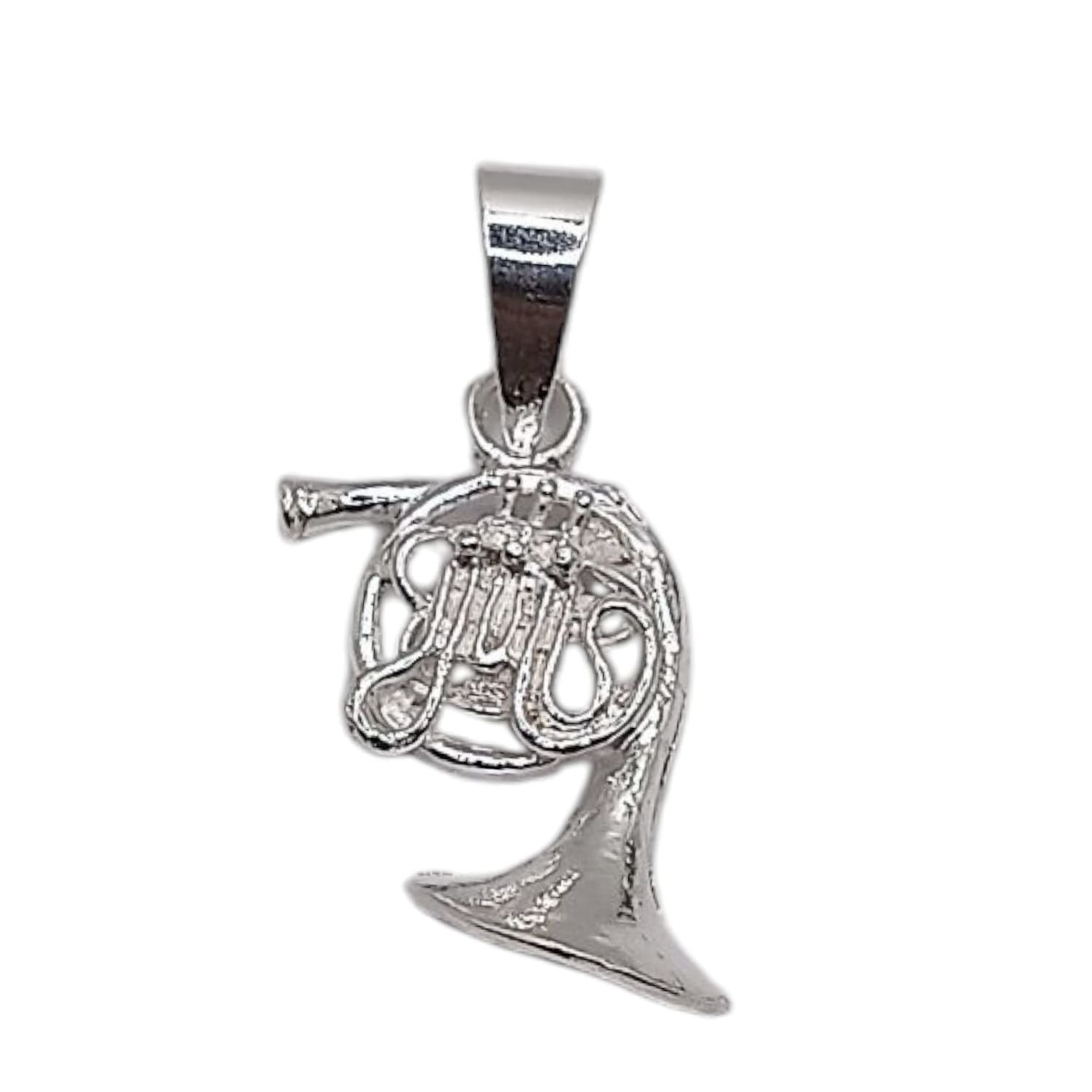 DIJE DE TROMPETA  2.5 CM  PLATA .925
