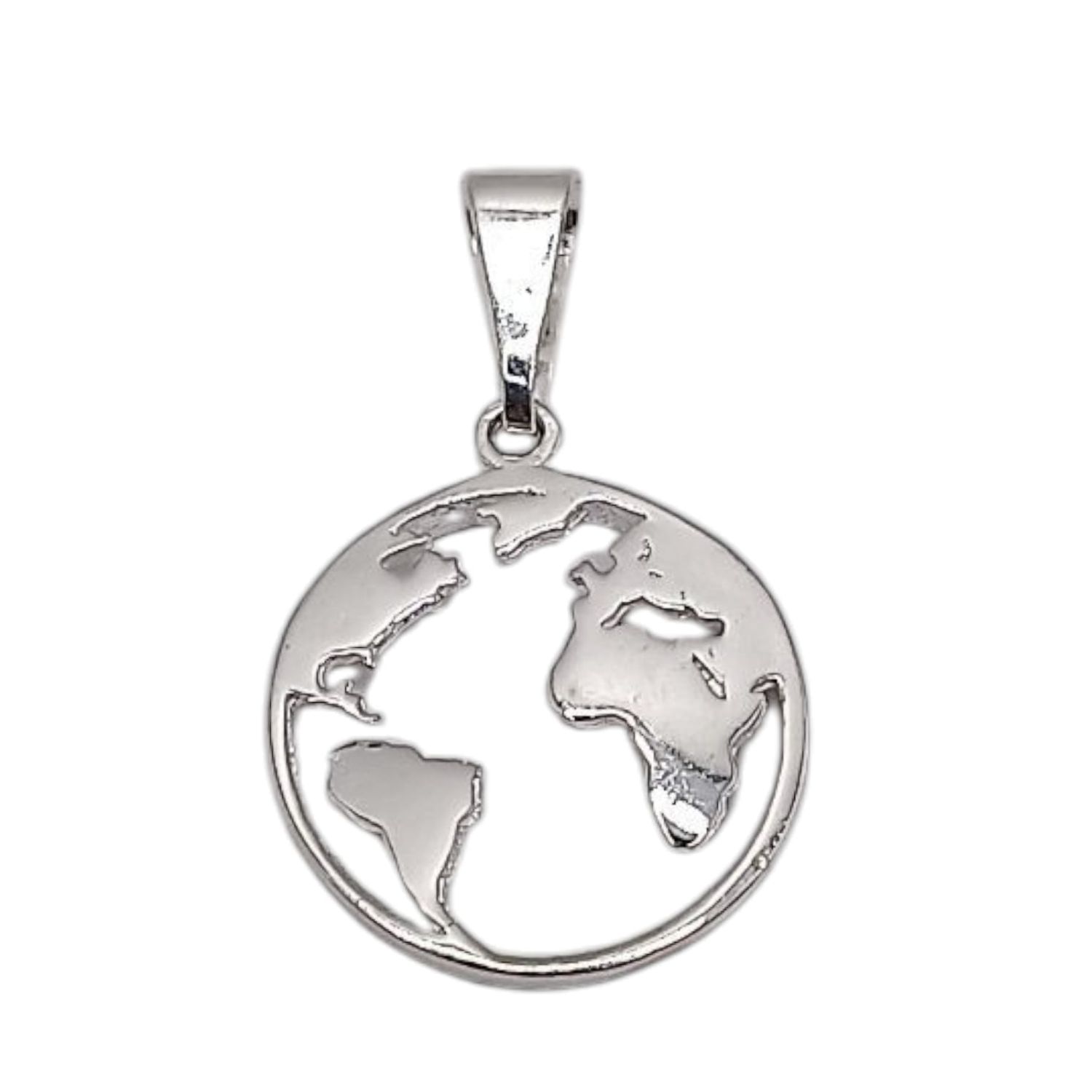 DIJE MUNDO 2 CM   PLATA .925