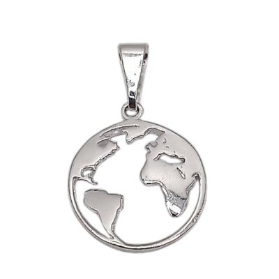 DIJE MUNDO 2 CM   PLATA .925