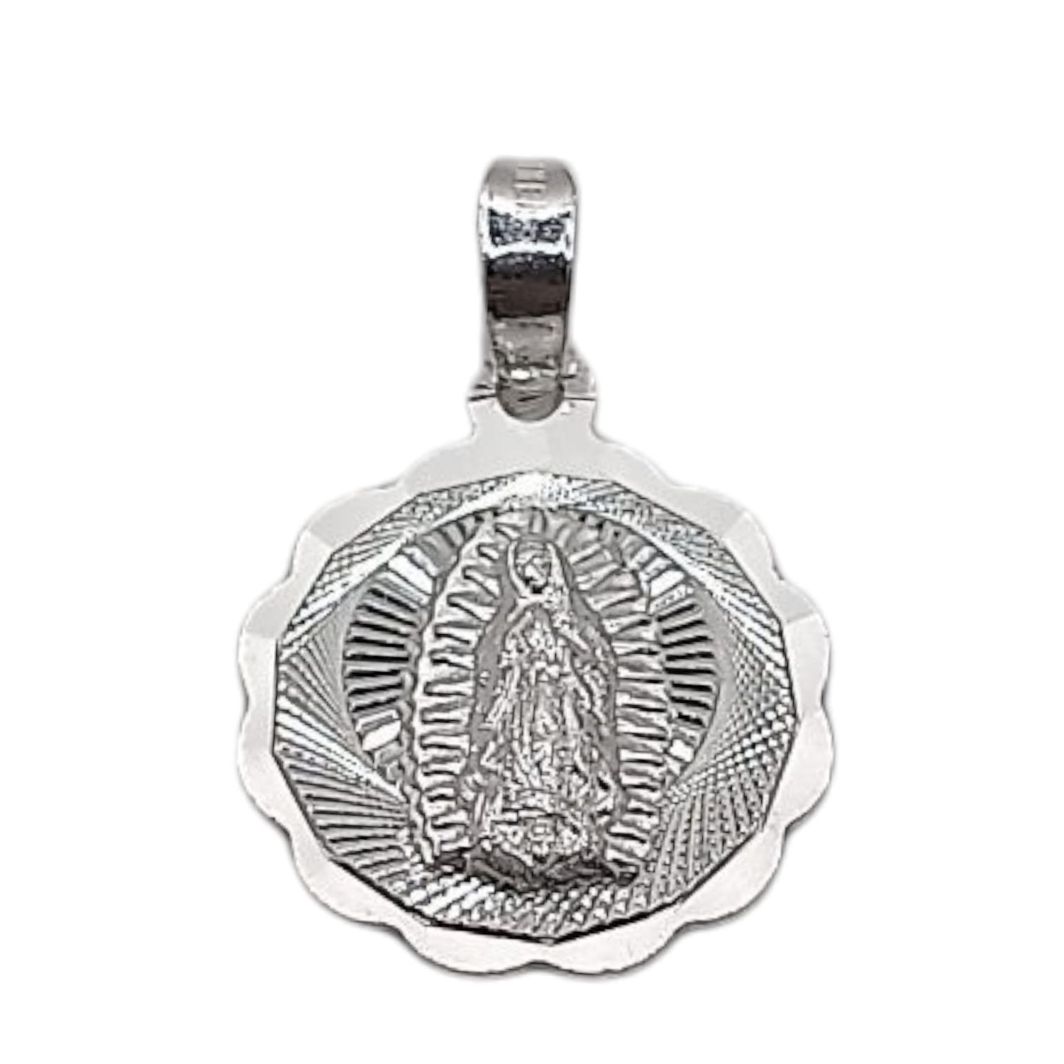 MEDALLA VIRGEN DE GUADALUPE 1.8  CM  PLATA .925