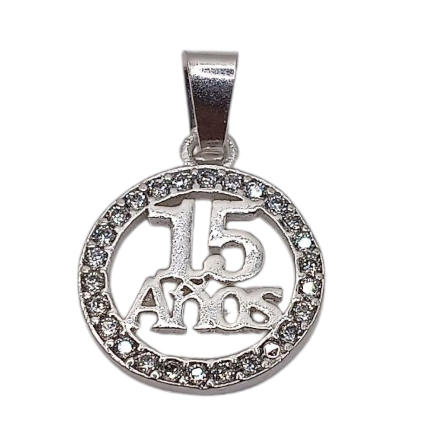 DIJE DE 15 AÑOS 1.5 CM  PLATA .925