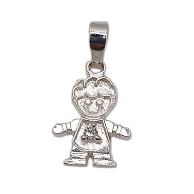 DIJE NIÑO CZ BLANCA 1.8 CM PLATA .925