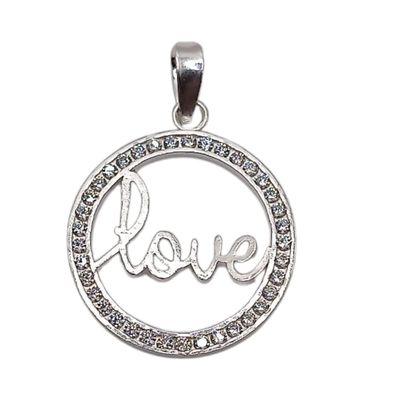 CIRCULO LOVE MICROPAVE  3 CM   PLATA .925