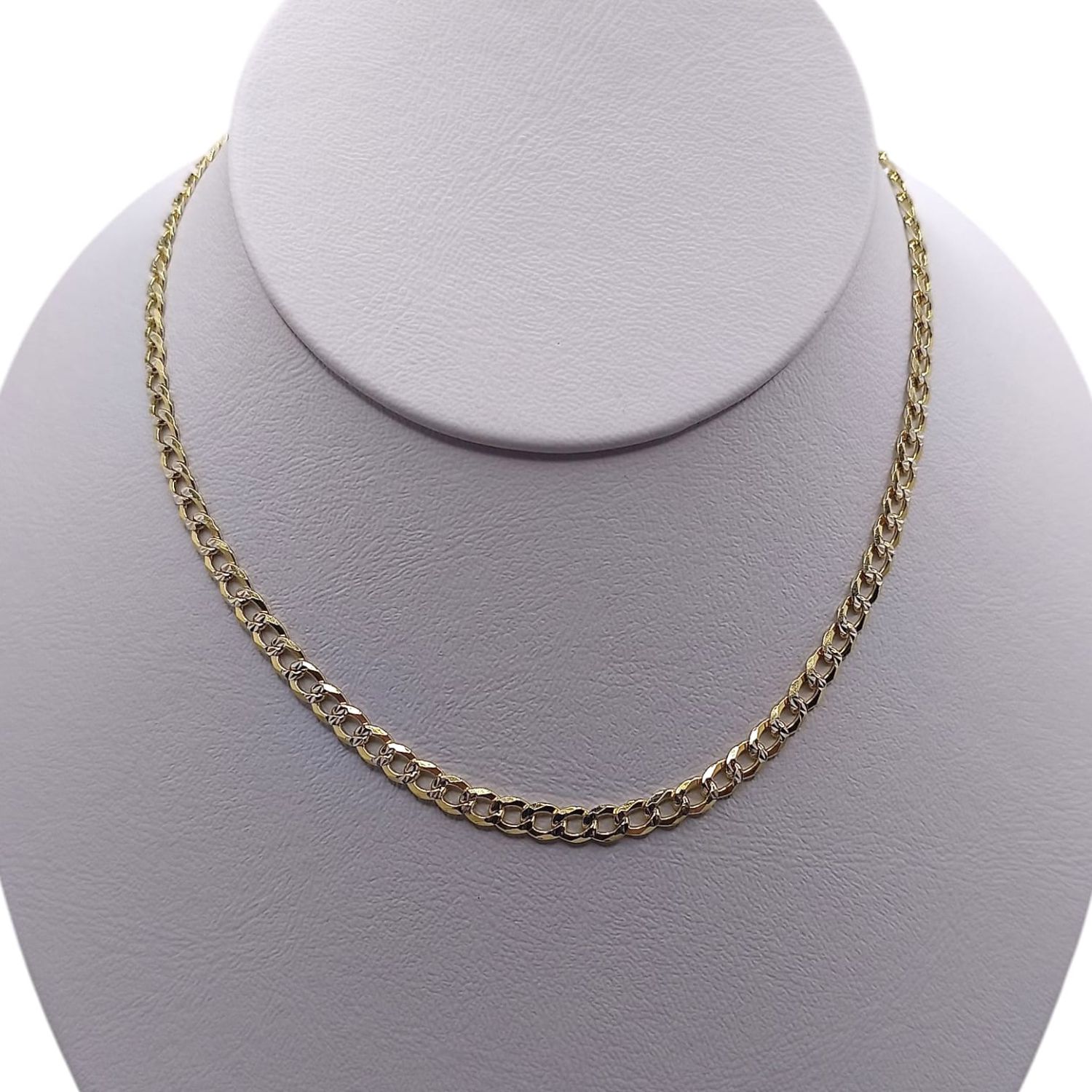 CADENA CUBANA 4MM 28&quot; CHAPA CON PLATA.925