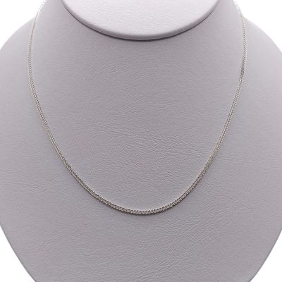 CADENA CUBICA 15&quot;  1 MM, PLATA .925