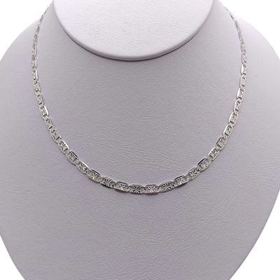CADENA  VAL DIAMANTADA  22&quot; 4  MM PLATA .925