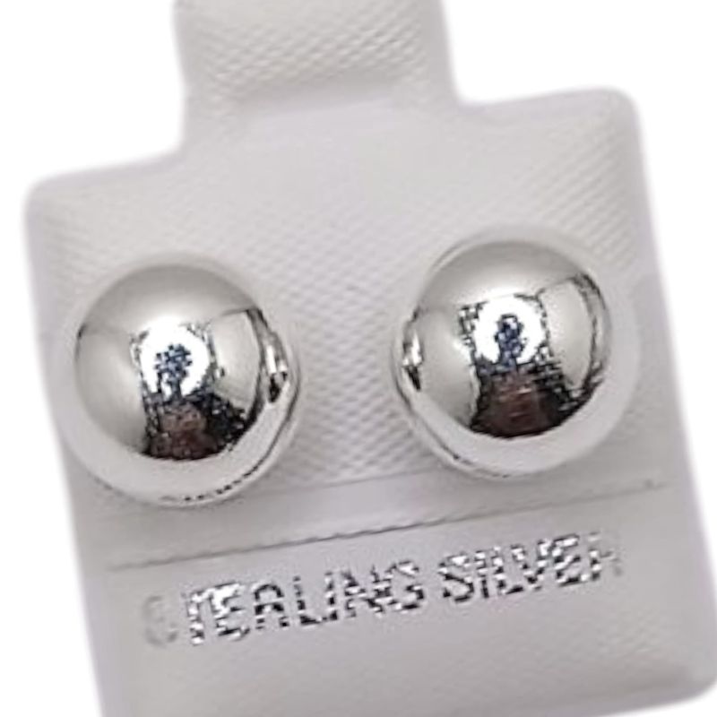 BROQUEL DORMILONA 9.5  MM BROCHE MARIPOSA  PLATA .925