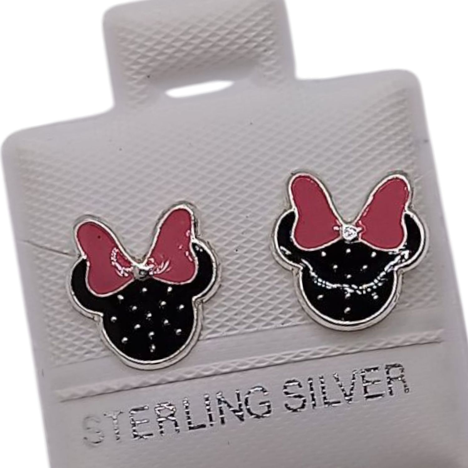 BROQUEL RATONA MOÑO ROSA, BROCHE BOLITA PLATA .925