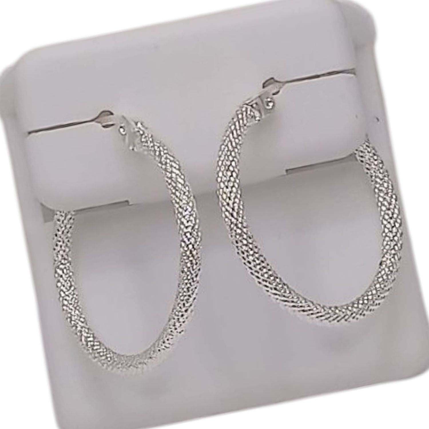 ARRACADA FANCY 2.5 CM , PLATA .925