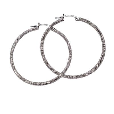 ARRACADA FANCY 4 CM, PLATA .925