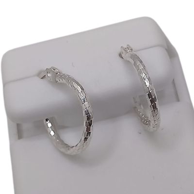 ARRACADA FANCY 1.5 CM, PLATA .925