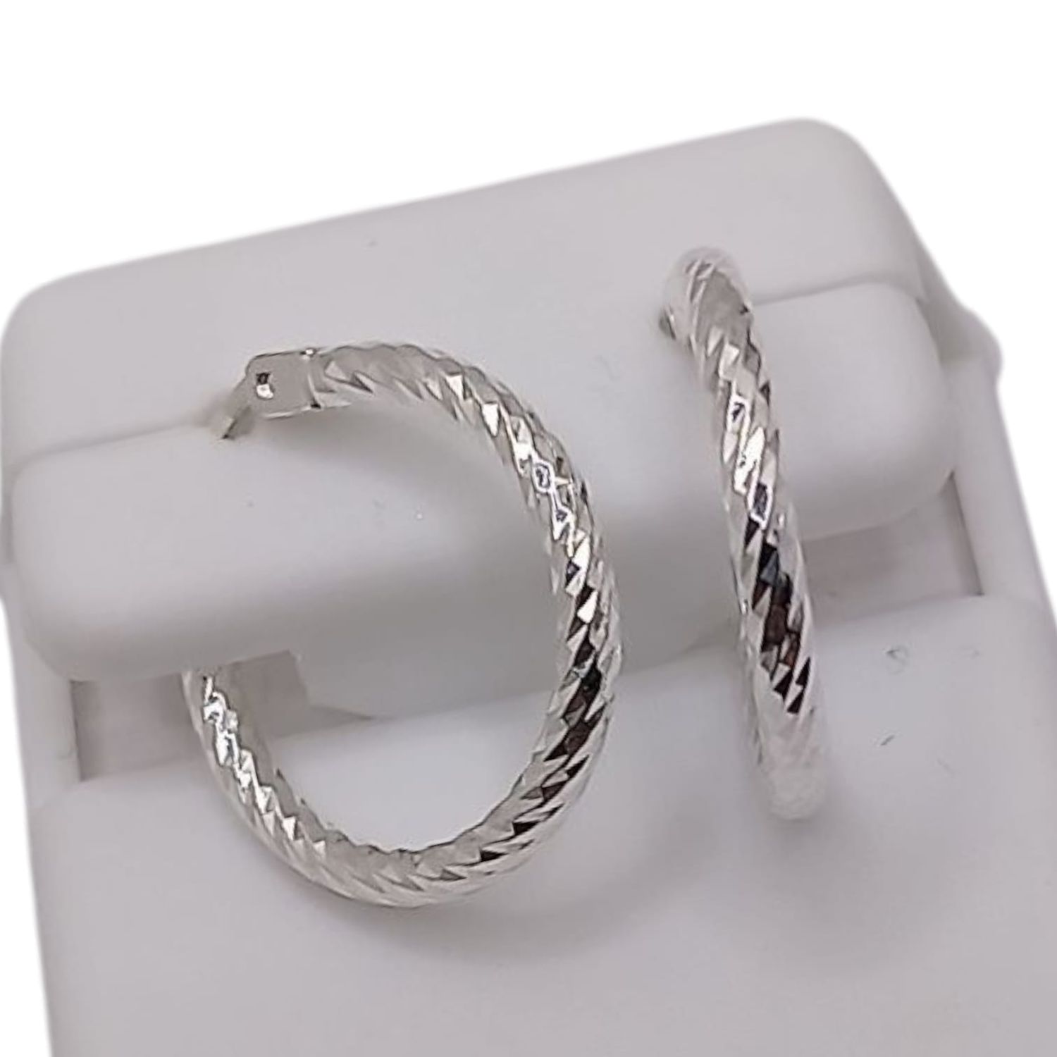 ARRACADA FANCY  2 CM, PLATA .925
