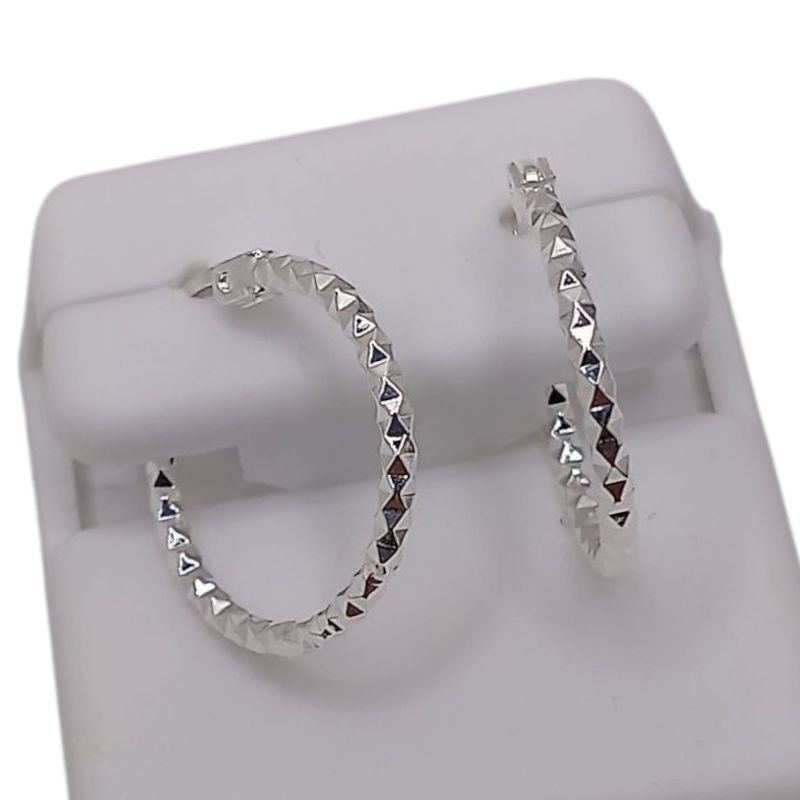 ARRACADA FANCY 2 CM PLATA .925