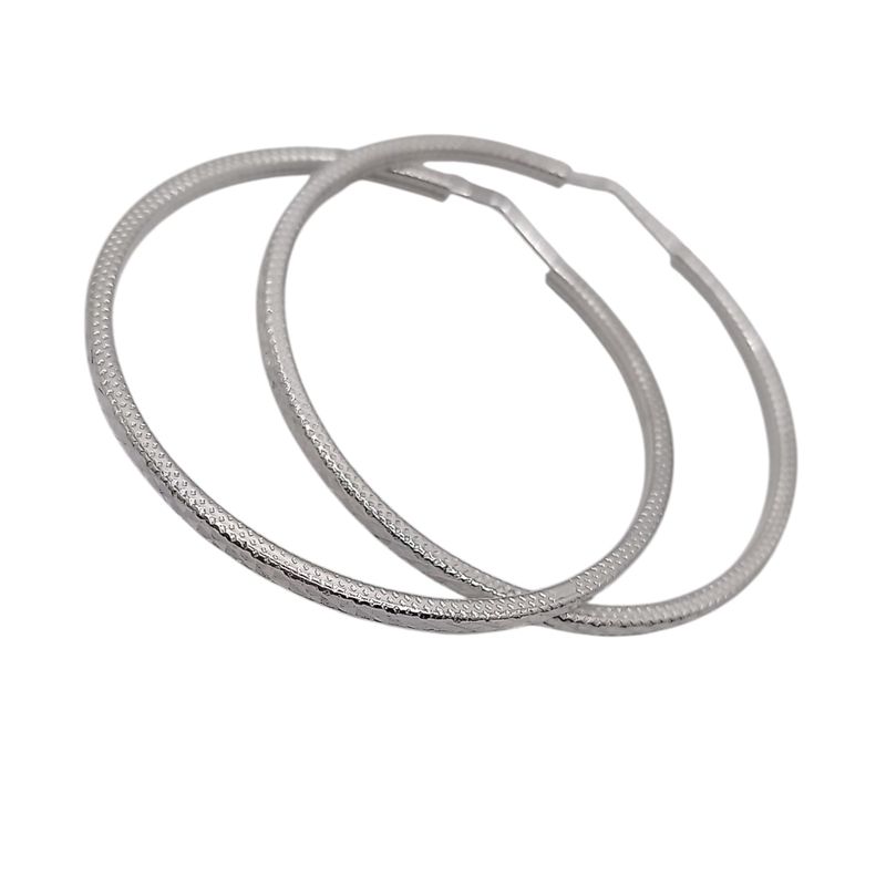 ARRACADA CALADA 5 CM, PLATA .925