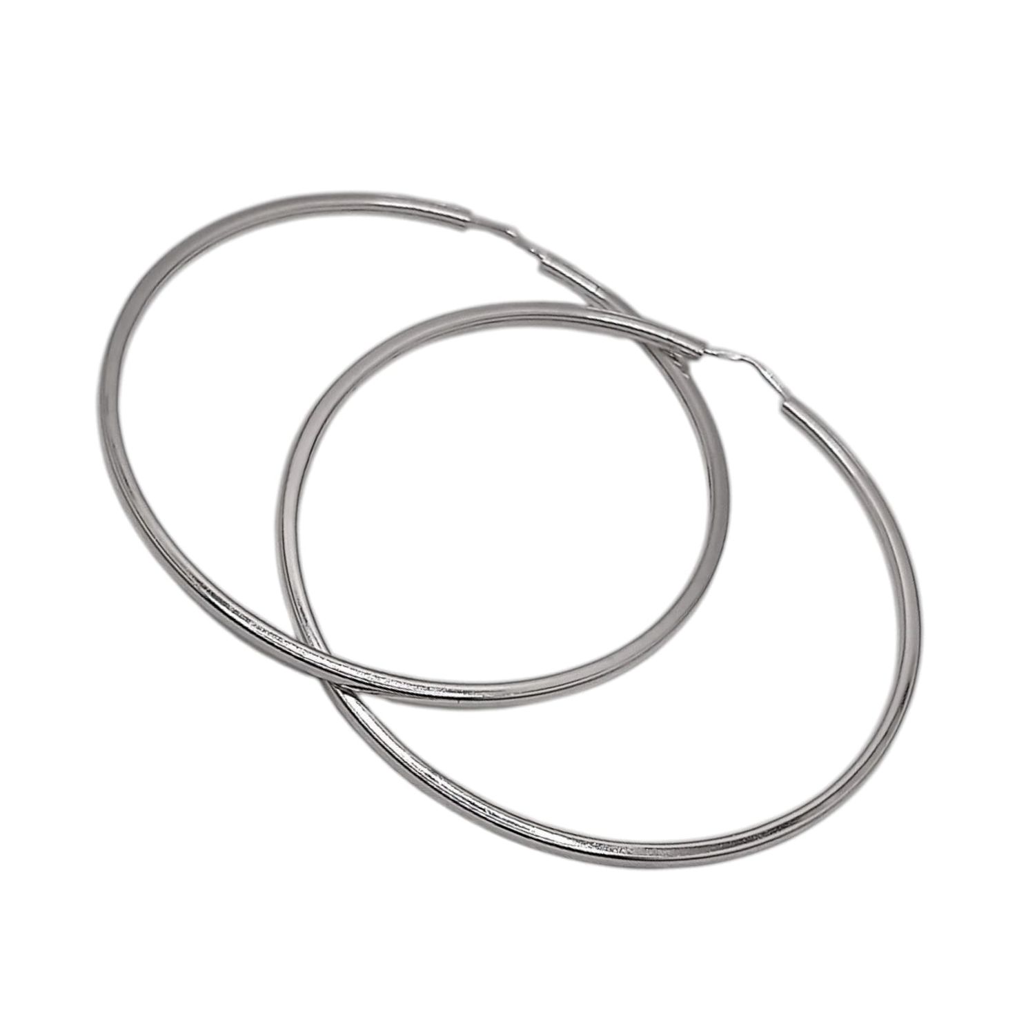 ARRACADA LISA 6.5 CM, PLATA .925