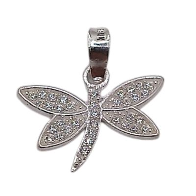 DIJE LEBLULA CON MINI CZ 1.5 CM PLATA .925