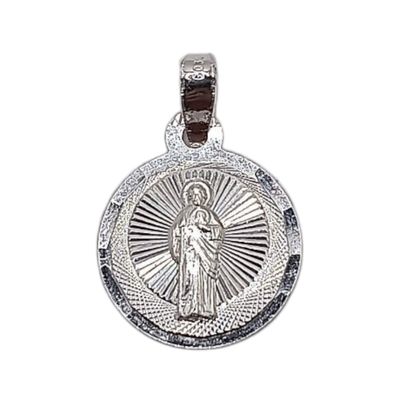 DIJE MEDALLA SAN JUDAS T  2CM PLATA .925