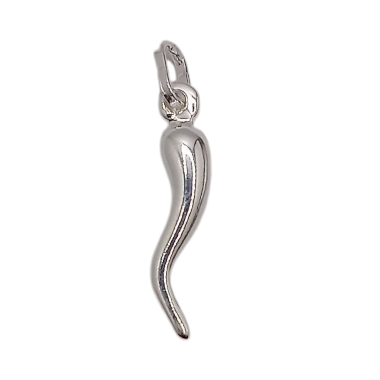 DIJE CUERNO ABUNDANCIA 2.5 CM PLATA .925