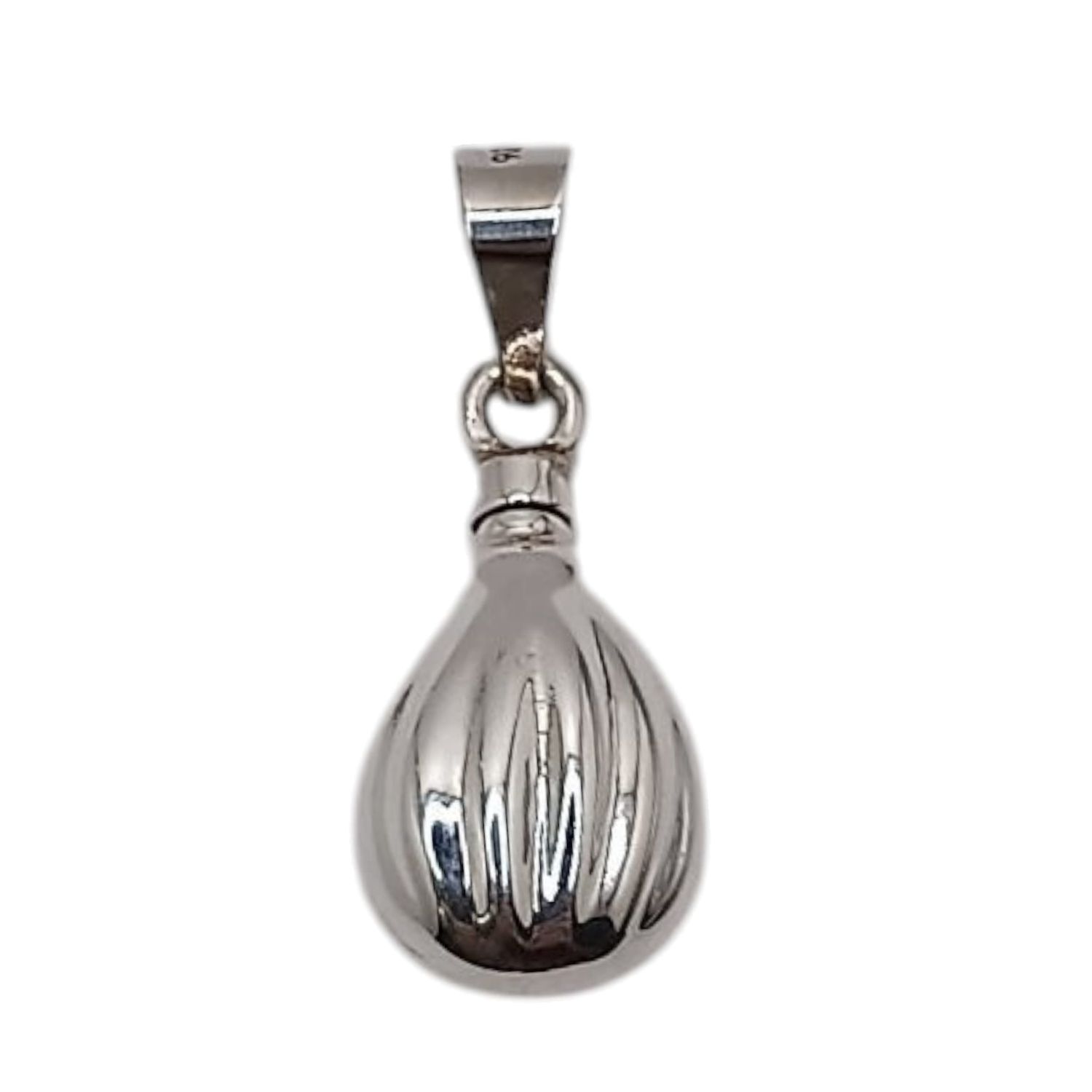 DIJE PERFUMERO 3.5 CM LARGO TOTAL CON ASA, PLATA .925