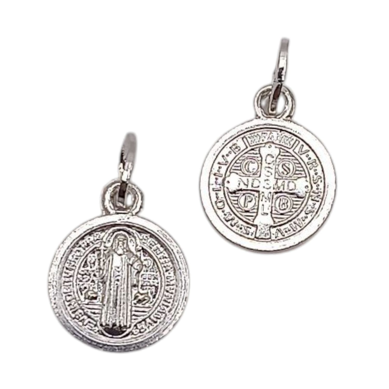 DIJE SAN BENITO 1 CM PLATA .925