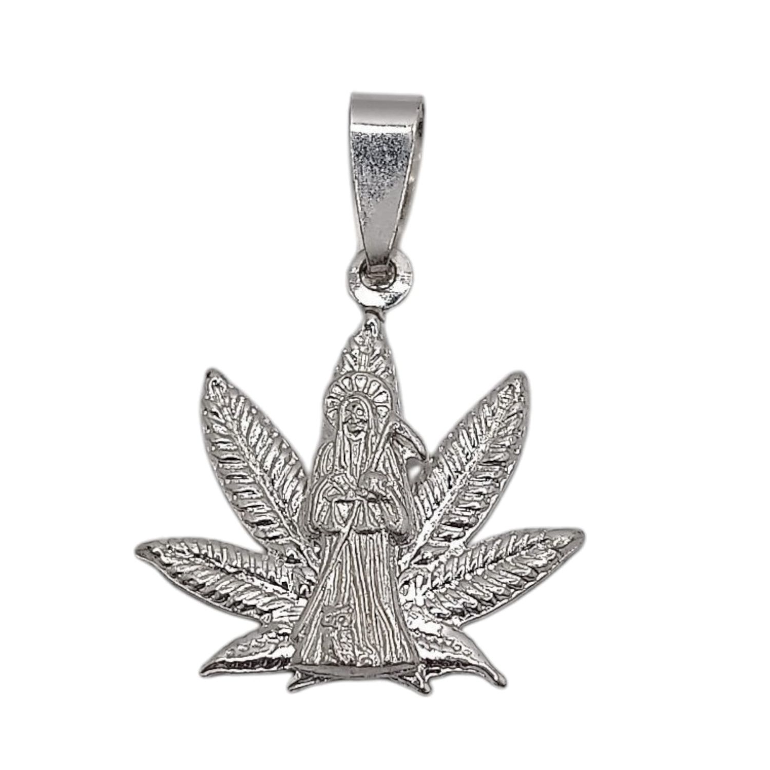 DIJE  MARI CON SANTA MUERTE 2.5 CM  PLATA .925