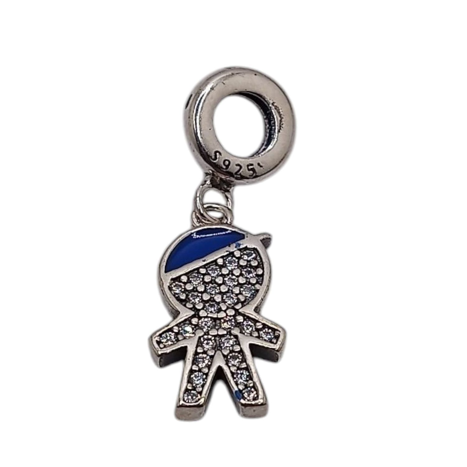 DIJE PARA PULSERA  NIÑO 2 CM  PLATA .925