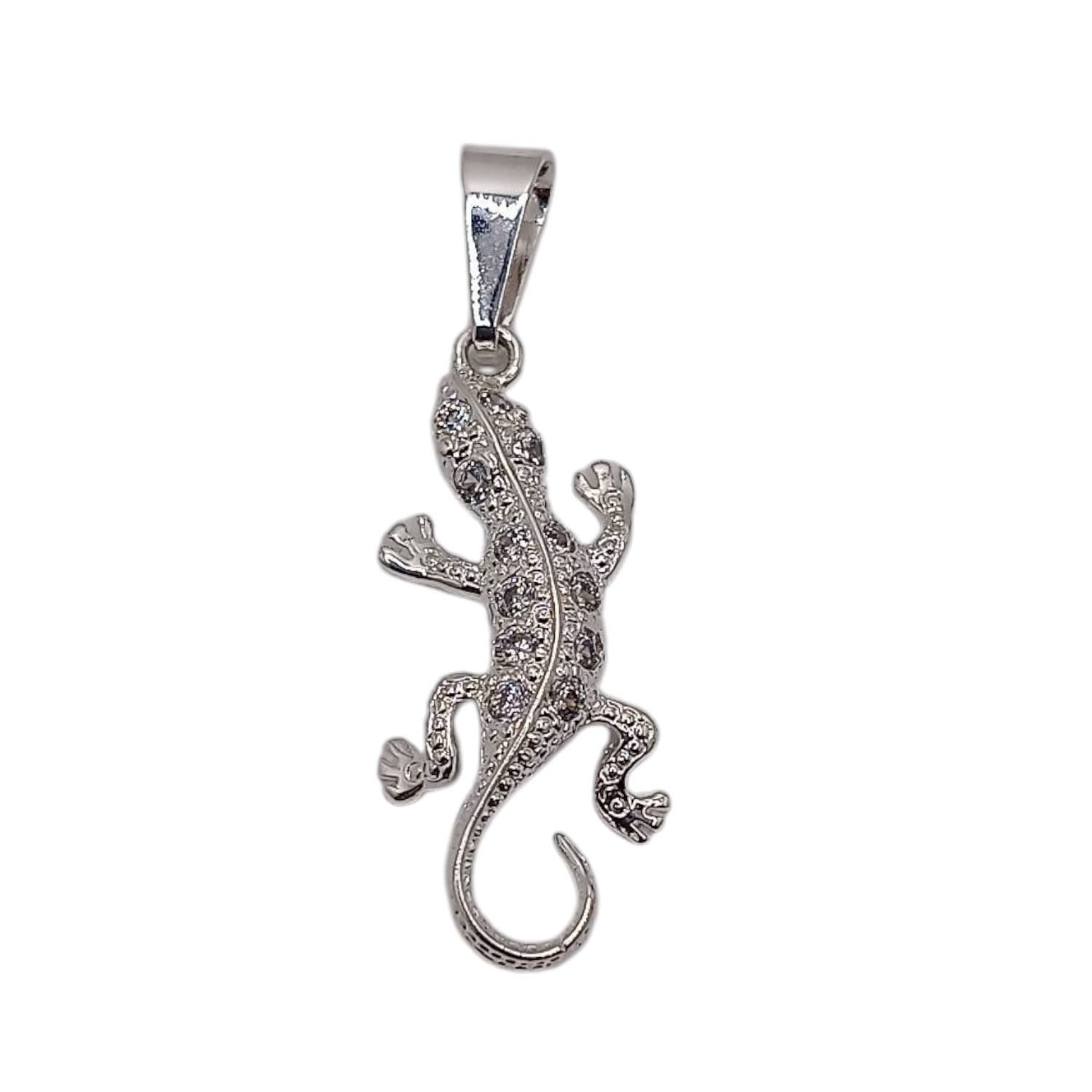 DIJE SALAMANDRA  3.3  CM LARGO TOTAL PLATA .925