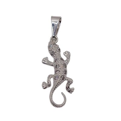 DIJE SALAMANDRA  3.3  CM LARGO TOTAL PLATA .925