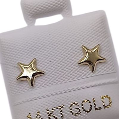 BROQUEL ESTRELLA CHICA, BROCHE DE BOLITA, ORO 14K