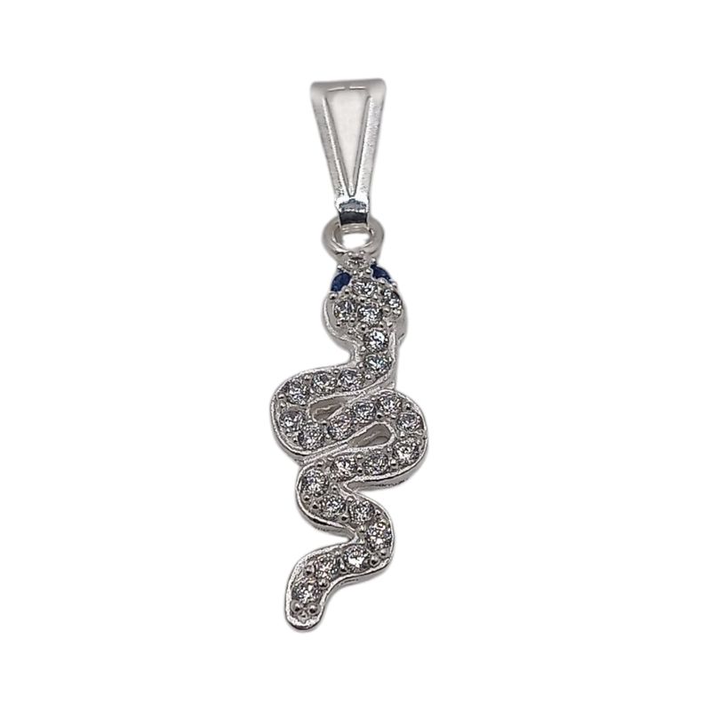 DIJE VIBORA MICROPAVE  2.8 cm.  PLATA .925