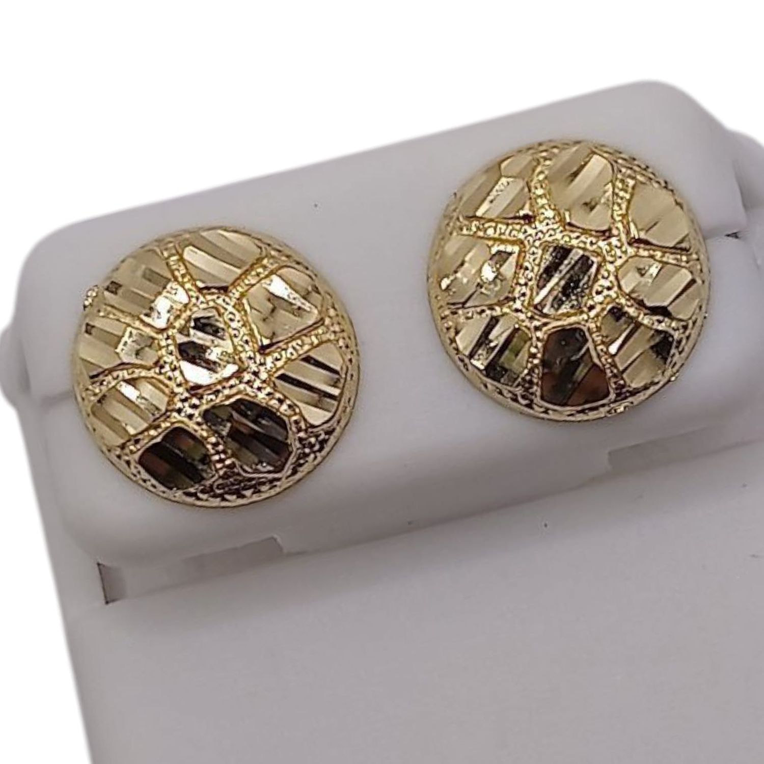 ARETE REDONDO MED BROCHE MARIPOSA, ORO 10K