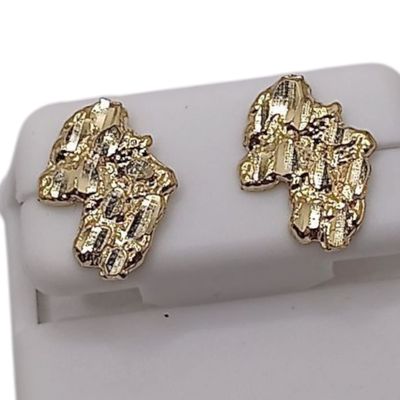 ARETE PEPITA DE ORO BROCHE MARIPOSA, ORO 10K